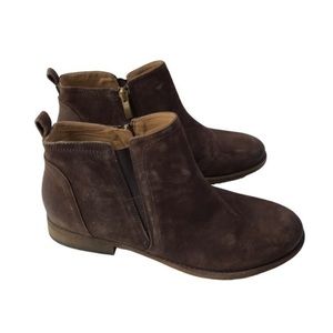 FRANCO SARTO Brown Hancock Ankle Boots booties side zipper size 8.5